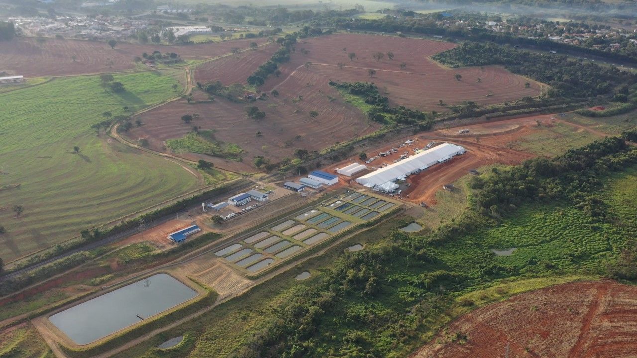 Vista aérea do Instituto de Pesca, onde acontece a Aquishow Brasil